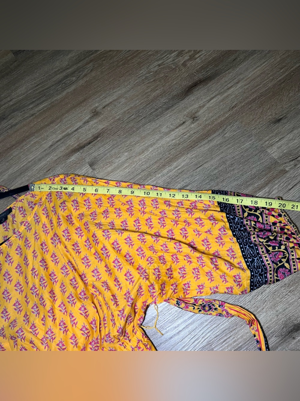 J. CREW Dolman Sleeve Mini Dress in Sunny Block Print Rich Saffron Colorway - Picture 4 of 8